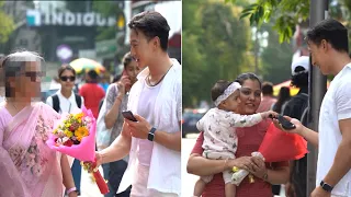 Surprising Mothers in Church street with bouquets | Mother’s Day Special Vlog