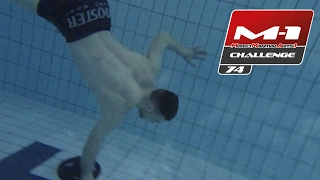 The German Terminator Stephan Puetz: Training in the pool