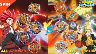 【ALL Achilles VS All Ragnaruk】 Beyblade Burst Sparking relay battle 베이블레이드 버스트 슈퍼킹 올 아킬레스 VS 올 라그나로크