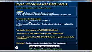 Part 18 Stored procedures in sql server