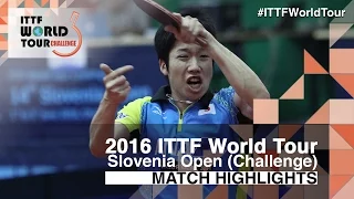 2016 Slovenia Open Highlights: Jun Mizutani vs Yuto Muramatsu (1/4)