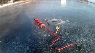 22 Первая зимняя рыбалка Блесним балансирами на щуку//Russia Volga Fishing ice pike