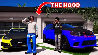 I Spent 24 Hours in The HOOD in New York in GTA 5 RP..