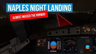 Naples night landing | Almost missed the Runway | Microsoft Flight Simulator