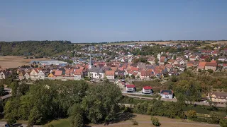 Die Stadt Neudenau aus der Vogelperspektive