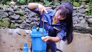 💡Girl Try To Restore & Convert A Burned Out 3-Phase WATER PUMP It Into 220V Single-Phase | Linguoer