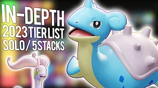 2023 ULTIMATE LAPRAS TIER LIST ! IN_DEPTH SOLO / 5 STACK SPLIT ! POKEMON UNITE !