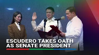 WATCH: Senator Francis 'Chiz Escudero takes oath as new Senate President