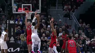 Donovan Mitchell shocks the crowd after Insane Poster Dunk on Jacob Poeltl