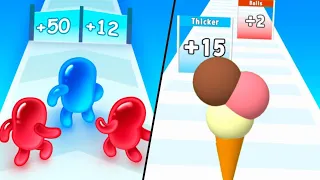 Join Blob Clash 3D | Ice Cream Rush / All Level Gameplay - Android,OSi