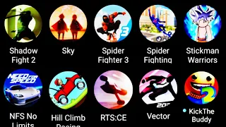 Need for speed, spider fighting:Hero game, vector 2024, shadow fight 2, stickman warriors, sky