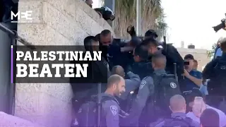 A group of Israel security officers beat Palestinian near Damascus Gate