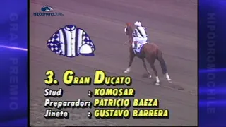 GRAN PREMIO HIPODROMO CHILE 1997 - 2.200 MTS - GRAN DUCATO - GUSTABO BARRERA