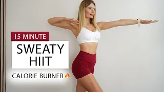 15 MIN SWEATY HIIT WORKOUT- No Equipment, No Repeat, Burn Calories at Home