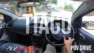 2018 TATA TIAGO BS4 | XZ DIESEL | (1.05L MT 69BHP) | POV Drive #39 | 4K | RevLimits |