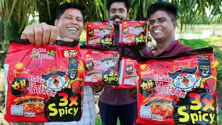 WORLD'S HOTTEST NOODLES | 3X spicy Noodles Eating Challenge | Made In  Korea