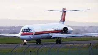 Loud & Smoky MAD DOG Departure | DAT | OY-RUT | MD-82 at Liverpool Airport | 13/02/2019