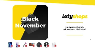 LetyShops verlost 10 tolle Preise // Black November Aktion