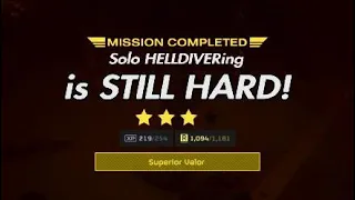 Just your average SOLO HELLDIVE