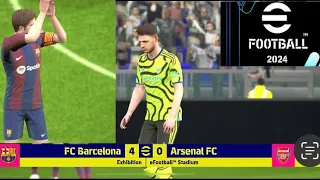 eFOOTBALL 2024 - Utra Graphics 60 fps on iPhone 11 | Barcelona vs Arsenal