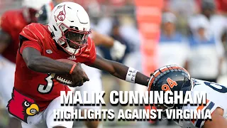 Louisville QB Malik Cunningham Highlights Against Virginia