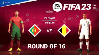 Portugal Vs Belgium Round Of 16 | Ronaldo Vs K.DeBruyne | 4K60FPS | FIFA-23