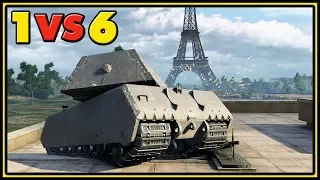 Maus - 10 Kills - 1 VS 6 - World of Tanks Gameplay