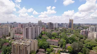 Aerial stock footage Nairobi Kilimani, Lavington, Kileleshwa