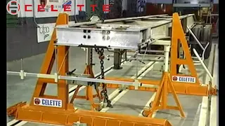 TRUCK FRAME MACHINE FOR CHASSIS REPAIR:TECH TIP FOR COLLISION REPAIR, FRAME STRAIGHTENING BY CELETTE