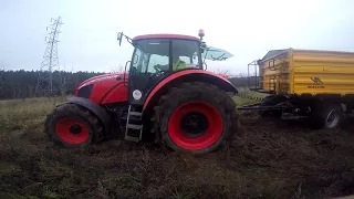 Zetor forterra 120 vs 2 przyczepy (24tony) ciężki wyjazd