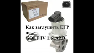 Как заглушить егр на GOLF IV 1 6 AZD