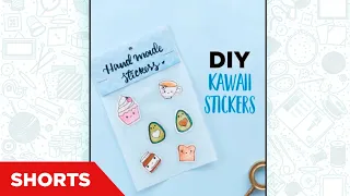 DIY Kawaii Stickers | Sticker Making | Handmade | Paper Craft Ideas | Kawaii Sticker Haul #Shorts