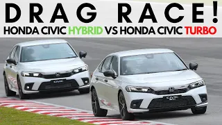 Drag Race: New Honda Civic Hybrid vs Honda Civic RS Turbo!