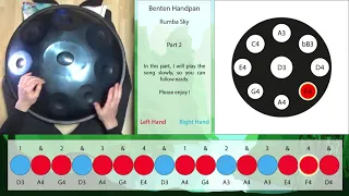 Handpan lessons - Song: Rumba Sky (Beginner level+)