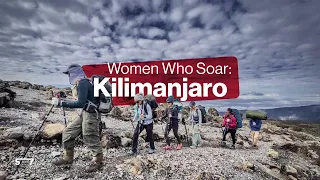 Climbing along the Kilimanjaro Machame Route