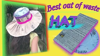 How to make Best out of waste paper Hat using newspaper.Jasmine Gopani