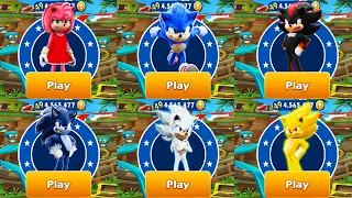 Sonic Dash All Movie Characters Unlocked - Movie Sonic Amy Tails Knuckles vs All Bosses Zazz Eggman