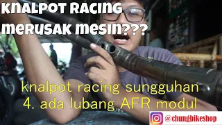 perbedaan knalpot aftermarket RACING BENERAN dan RACING2AN