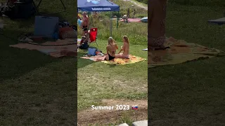 2 BEAUTIFUL GIRLS ON THE BEACH IN KOŠICE 🇸🇰