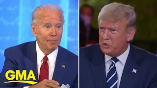 Biden and Trump face off with stark contrast in dueling town halls l GMA