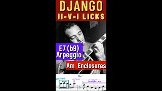 Nice Django Reinhardt lick going up with a E7(b9) Arpeggio