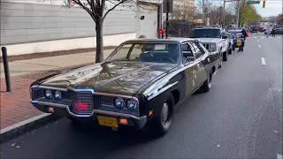 Vintage Emergency Vehicles stage for Parade in Wilmington, Delaware 11/27/2021