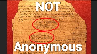 The Gospels were NOT anonymous (Evidence)