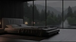 Rain Sounds for Sleeping | Sound Heavy Rain and Intense Thunder on Window at Night to Sleep, Relax