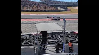 HAAS rookie Giovinazzi Crash Stuck in Barrier P1 United States GP