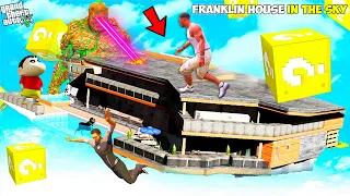 Franklin Crashed and Stuck On A Flying House In GTA 5 | GTA 5 AVENGERS