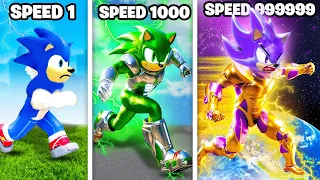 SONIC Gets Faster EVERY SECOND In ROBLOX!