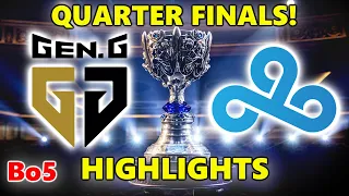 GEN.G vs CLOUD9 - WORLDS 2021 QUARTER FINALS HIGHLIGHTS - BO5 - LEAGUE OF LEGENDS