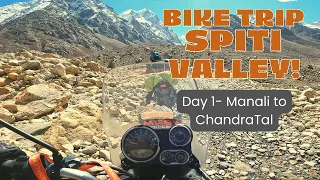 SPITI VALLEY 2022 | MANALI TO CHANDRATAL | EXTREME OFFROADING | RE HIMALAYAN 411 | EP 1 DAY 1
