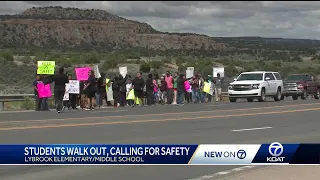 Walkout at Lybrook Elementary and Middle School